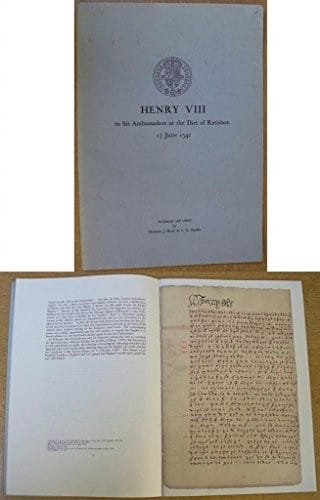 Henry VIIIto his ambassadors at the Diet of Ratisbon, 17 June 1541