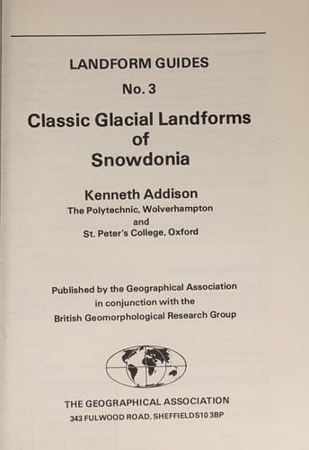 Classic glacial landforms of Snowdonia