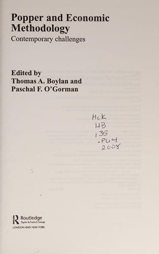 Popper and economic methodology