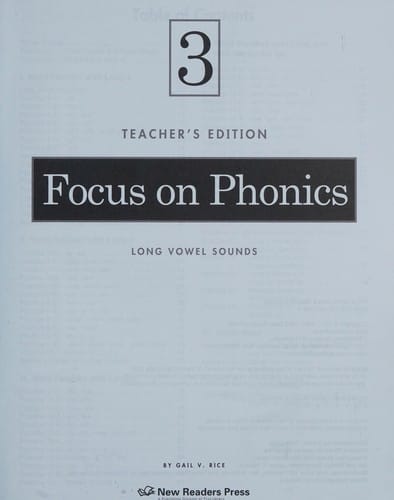 Focus on phonics