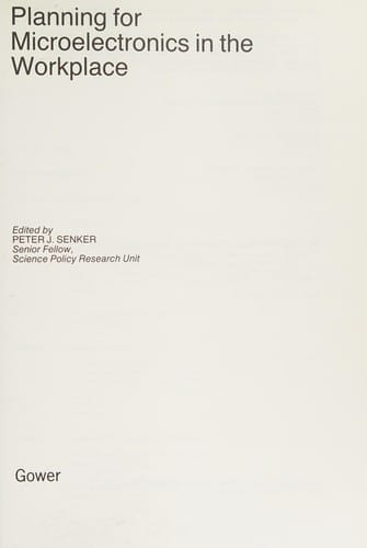 Planning for microelectronics in the workplace