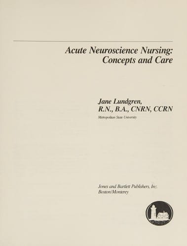 Acute neuroscience nursing