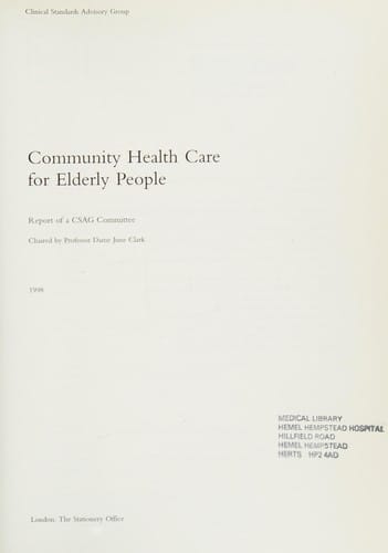 Community health care for elderly people