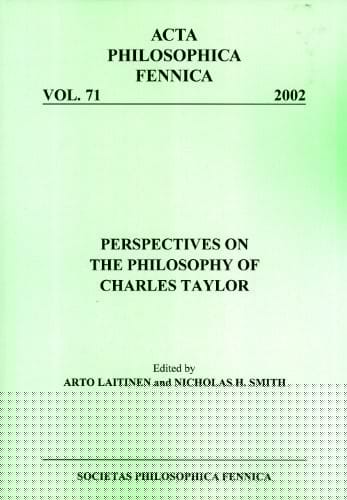 Perspectives on the philosophy of Charles Taylor