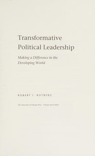 Transformative political leadership
