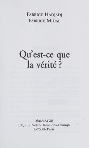 Qu'est-ce que la vérité?