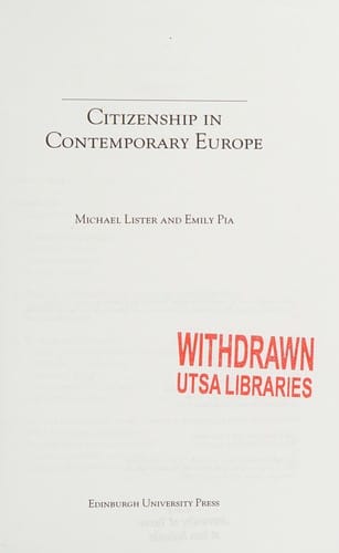 Citizenship in contemporary Europe