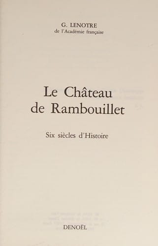 Le Château de Rambouillet