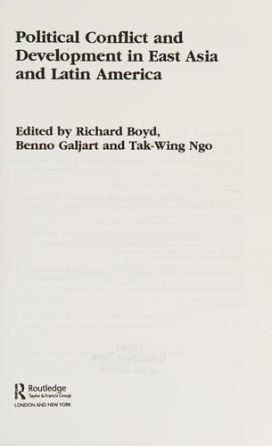 Political development and conflict in East Asia and Latin America