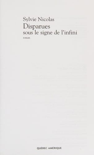 Disparues sous le signe de l'infini