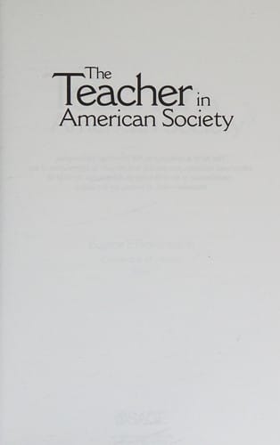 The teacher in American society
