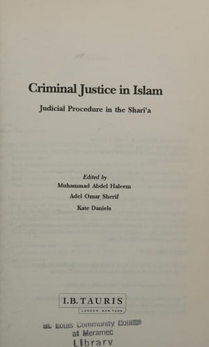 Criminal justice in Islam