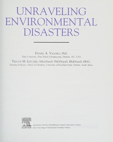 Unraveling environmental disasters
