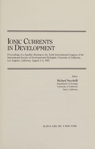 Ionic currents in development