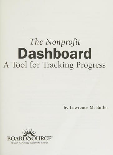 The nonprofit dashboard