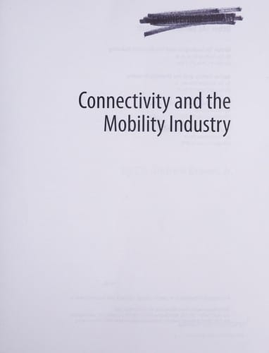 Connectivity and the mobility industry