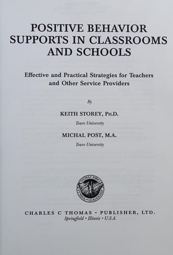 Postive behavior supports in classrooms and school