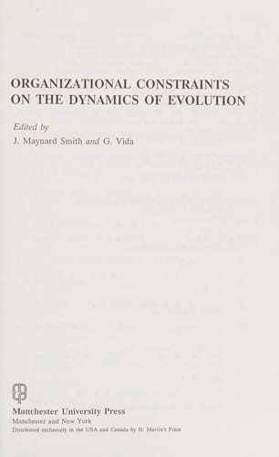 Organisational constraints on the dynamics of evolution