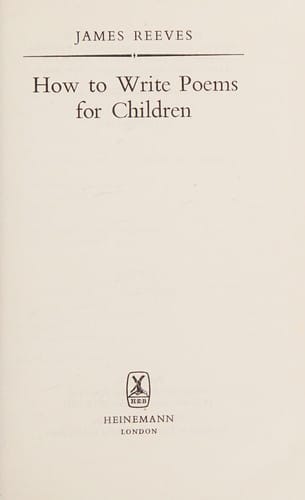 How to write poems for children