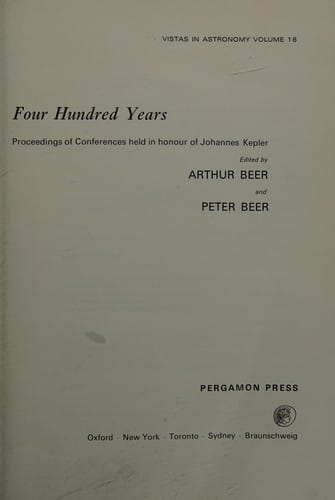 Kepler : four hundred years