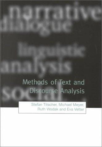 Methods of Text and Discourse Analysis