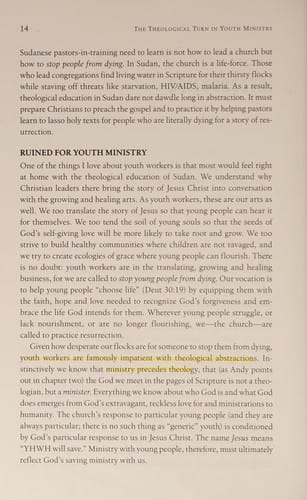 The theological turn in youth ministry