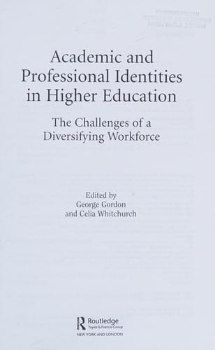 Academic and professional identities in higher education