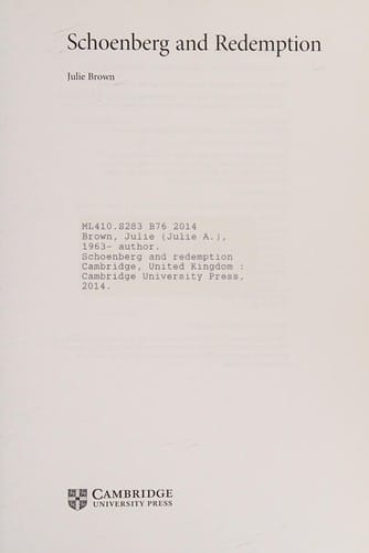 Schoenberg and redemption