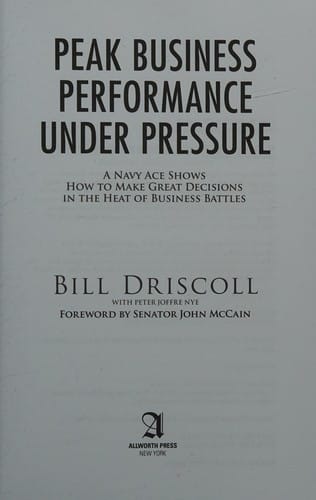 Peak business performance under pressure