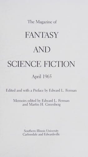 The Magazine of fantasy and science fiction, April 1965