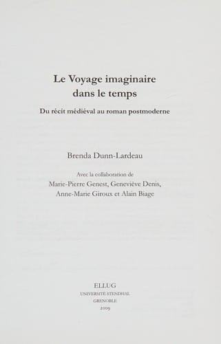 Le voyage imaginaire dans le temps