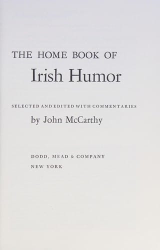 The Home book of Irish humor