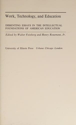 Work, technology, and education