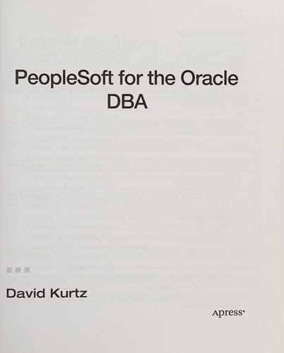 PeopleSoft for the Oracle DBA
