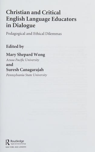 Christian and critical English language educators in dialogue