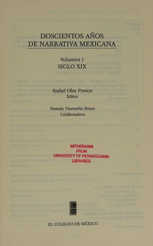 Doscientos años de narrativa mexicana