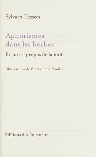 Aphorismes dans les herbes