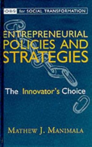 Entrepreneurial policies and strategies