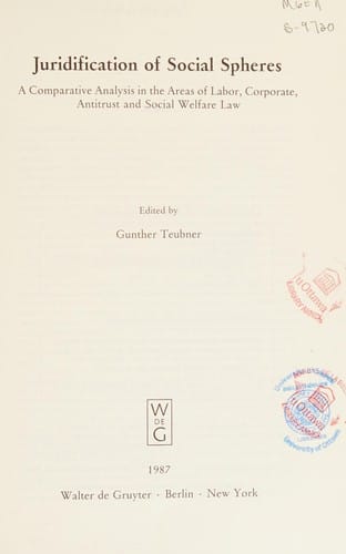 Juridification of social spheres