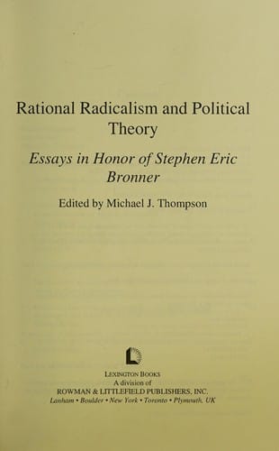 Rational radicalism and political theory