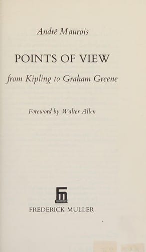 Points of view from Kipling to Graham Greene