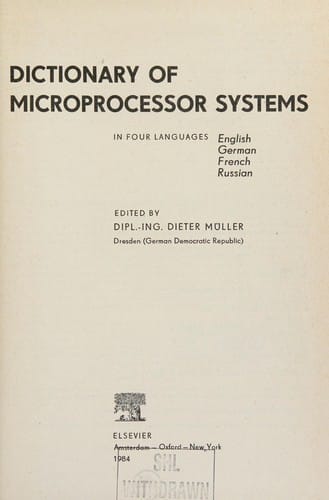 Dictionary of microprocessor systems