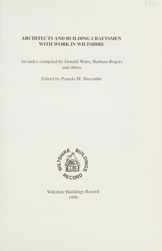 Architects and building craftsmen with work in Wiltshire