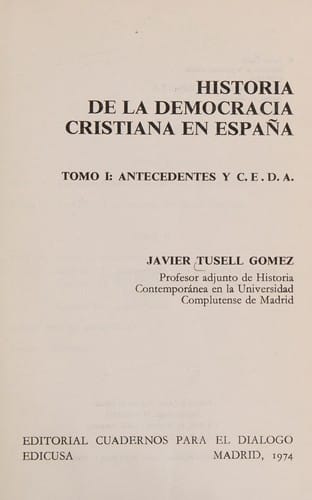 Historia de la democracia cristiana en España