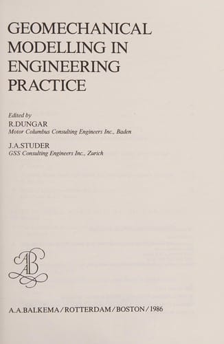 Geomechanical modelling in engineering practice