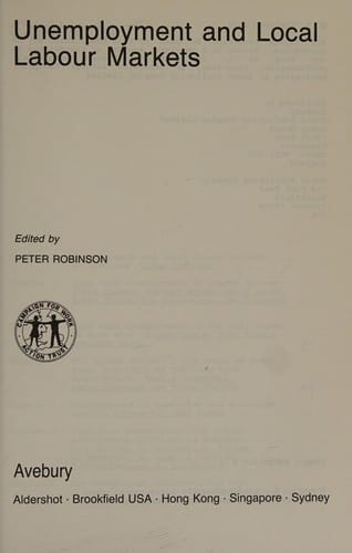 Unemployment and local labour markets