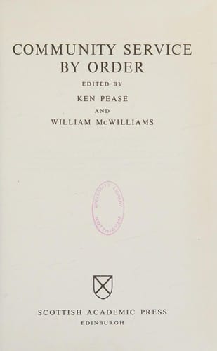 Community service by order