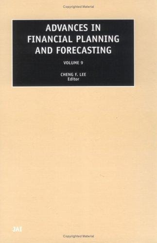 Advances in financial planning and forecasting