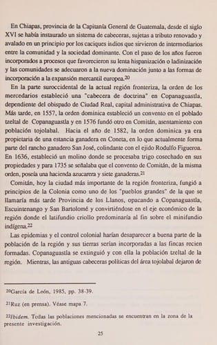 La Experiencia de refugio en Chiapas