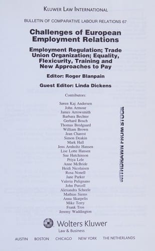 Challenges of European employment relations